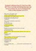 Paralegal Certification Exam NC State Exam 2026-2027 Newest Test Bank with 600 Ideal Questions and Answers to Prepare for your NC Paralegal Exam&sol; North Carolina Paralegal Test&sol; NCCP 