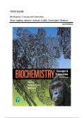 Test Bank for Biochemistry&colon; Concepts and Connections&comma; 2nd Edition" by Appling&comma; Anthony-Cahill&comma; and Mathews all Chapters 1-26  complete