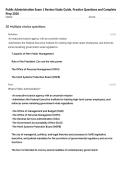 Public Administration Exam 1 Review Study Guide&comma; Practice Questions and Complete Prep 2026