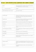 PE Unit 4 - APEX UPDATED ACTUAL QUESTIONS AND CORRECT ANSWERS 