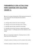 FUNDAMENTALS II 2026 ACTUAL EXAM&NewLine;PAPER QUESTIONS WITH SOLUTIONS&NewLine;GRADED A&plus;