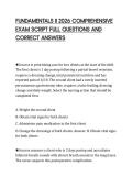 FUNDAMENTALS II 2026 COMPREHENSIVE&NewLine;EXAM SCRIPT FULL QUESTIONS AND&NewLine;CORRECT ANSWERS