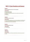 NHS 111 Exam Questions and Answers&NewLine;