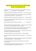 Texas Driving Test with all Correct & 100&percnt; Verified Answers &vert;Guaranteed to Pass