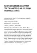 FUNDAMENTALS II 2026 EXAMINATION&NewLine;TEST FULL QUESTIONS AND SOLUTIONS&NewLine;GUARANTEED TO PASS