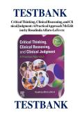  test bank for Critical Thinking&comma; Clinical Reasoning&comma; and Clinical Judgment&comma; 7th Edition by Rosalinda Alfaro-LeFevre all  7 chapters complete