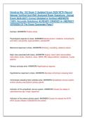 Hondros Nur 163 Exam 2 Updated Exam 2026 WITH Recent &NewLine;Newest Verified And Well Analyzed Exam Questions  &lpar;Actual &NewLine;Exam 2026-2027&rpar; Correct Detailed & Verified ANSWERS &NewLine;&lpar;100&percnt; Accurate Solutions&rpar; ALREADY GRADED A&plus;&vert;&vert;NEWEST &NewLine;VERSION Of The Exam Guarantee Pa