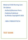Maternal Child Nursing Care 7th Edition Test Bank &vert; Chapter-by-Chapter NCLEX Exam Revision Questions & Rationales &vert; Maternal-Newborn Pediatric Nursing Practice Review