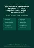 ServSafe Manager Certification Exam 2026 Actual Exam 2026&sol;2027 &ndash; Complete Exam-Style Questions &vert; 100&percnt; Verified &ndash; Pass Guaranteed &ndash; A&plus; Graded&NewLine;&NewLine;