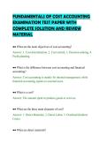 FUNDAMENTALS OF COST ACCOUNTING&NewLine;EXAMINATION TEST PAPER WITH&NewLine;COMPLETE SOLUTION AND REVIEW&NewLine;MATERIAL