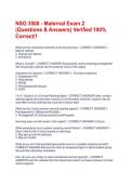 NSG 3500 - Maternal Exam 2&NewLine;&lpar;Questions & Answers&rpar; Verified 100&percnt;&NewLine;Correct&excl;&excl;