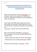 Intuit Bookkeeping Professional Certificate Exam&NewLine;Actual Exam Questions And Correct Answers&vert;&NewLine;Guaranteed Pass