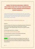 BARKLEY 3PS REVIEW EXAM BANK&colon; COMPLETE &NewLine;COLLECTION OF 300 LATEST ACTUAL EXAM QUESTIONS &NewLine;WITH CORRECT DETAILED ANSWERS AND RATIONALES&comma; &NewLine;ALREADY GRADED A&plus;