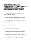 FUNDAMENTALS OF HUMAN&NewLine;NEUROPSYCHOLOGY 8TH EDITION KOLB&NewLine;COMPREHENSIVE REVIEW 2026 FULL&NewLine;QUESTIONS AND VERIFIED ANSWERS&NewLine;