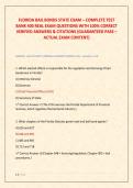 FLORIDA BAIL BONDS STATE EXAM &ndash; COMPLETE TEST &NewLine;BANK 400 REAL EXAM QUESTIONS WITH 100&percnt; CORRECT &NewLine;VERIFIED ANSWERS & CITATIONS &lpar;GUARANTEED PASS &ndash; &NewLine;ACTUAL EXAM CONTENT&rpar;