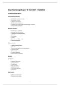 AQA sociology Alevel paper 3 revision checklist 