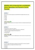 MAINE SITE EVALUATOR LICENSING Exam Questions and Answers Latest Version &period;