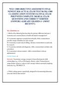 WGU C808 Objective Assessment Final Exam 2026 &vert; 300 Verified Q&A with Detailed Rationales &vert; Health Information Management Coding & Classification