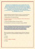 MICHIGAN OT JURISPRUDENCE EXAM 2026&sol;2027 PRACTICE QUESTIONS &lpar;MOST TESTED QUESTIONS FROM PAST EXAMS&rpar; & STUDY GUIDE COMPLETE ACTUAL QUESTIONS AND CORRECT DETAILED ANSWERS WITH RATIONALES &lpar;100&percnt; EXPERT VERIFIED ANSWERS&rpar; LATEST UPDATED VERSION 2026 EDITION &vert;GU