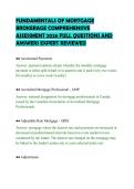 FUNDAMENTALS OF MORTGAGE&NewLine;BROKERAGE COMPREHENSIVE&NewLine;ASSESSMENT 2026 FULL QUESTIONS AND&NewLine;ANSWERS EXPERT REVIEWED