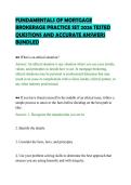 FUNDAMENTALS OF MORTGAGE&NewLine;BROKERAGE PRACTICE SET 2026 TESTED&NewLine;QUESTIONS AND ACCURATE ANSWERS&NewLine;BUNDLED