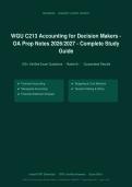 WGU C213 Accounting for Decision Makers OA Exam 2026&sol;2027 Actual Exam &ndash; Complete Exam-Style Questions &vert; 100&percnt; Verified &ndash; Pass Guaranteed &ndash; A&plus; Graded&NewLine;&NewLine;