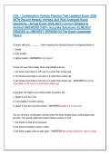 CDL - Combination Vehicle Practice Test Updated Exam 2026 &NewLine;WITH Recent Newest Verified And Well Analyzed Exam &NewLine;Questions  &lpar;Actual Exam 2026-2027&rpar; Correct Detailed & &NewLine;Verified ANSWERS &lpar;100&percnt; Accurate Solutions&rpar; ALREADY &NewLine;GRADED A&plus;&vert;&vert;NEWEST VERSION Of The 
