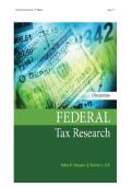 Federal Tax Research&NewLine;by Roby Sawyers 
