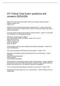 ATI Critical Care Exam 2025&ndash;2026&colon; Questions & Correct Answers