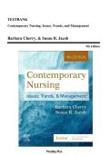 Test Bank for Contemporary Nursing&colon; Issues&comma; Trends&comma; and Management by Barbara Cherry and Susan R&period; Jacob &vert; Complete Questions and Answers