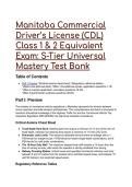 2026&sol;2027 Manitoba CDL Class 1 & 2 Equivalent Exam&colon; S-Tier Universal Mastery Test Bank &lpar;40&plus; QA&rpar;
