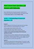 Heart Failure Exam Questions and &NewLine;Answers with Rationales