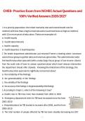 CHES Practice Exam Based on NCHEC Content &vert; Certified Health Education Specialist &lpar;CHES&rpar; &vert; 2026&sol;2027 &vert; Practice Questions and Verified Answers