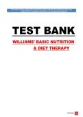 Williams' Basic Nutrition & Diet Therapy Test Bank &lpar;15th Ed&rpar; &vert; 600&plus; Q&A&NewLine;&NewLine;