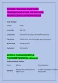 NSG 5240 FINAL EXAM STUDY GUIDE &NewLine;COMPREHENSIVE REVIEW FOR ADVANCED &NewLine;PHARMACOLOGY & PATHOPHYSIOLOGY
