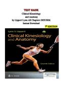 Clinical Kinesiology and Anatomy 7th Edition Lippert Test Bank &vert; Instant Download &lpar;Chapters 1-25&rpar;&NewLine;&NewLine;