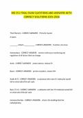 BIO 251 EXAM 1 WSU QUESTIONS AND ANSWERS WITH CORRECT SOLUTIONS 2025-2026