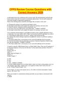 CPPS Review Course Questions with Correct Answers 2026