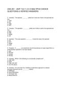 CEA 201 - UNIT 7&comma;8&comma;11&comma;12&comma;13 MULTIPLE CHOICE QUESTIONS & VERIFIED ANSWERS
