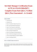 ServSafe Manager Certification Exam ACTUAL EXAM 2026&sol;2027 &vert; Complete Exam-Style Q&A &vert; Verified Q&A &vert; Pass Guaranteed - A&plus; Graded