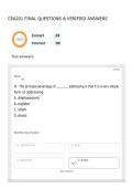 CEA201 FINAL QUESTIONS & VERIFIED ANSWERS