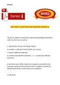 BSIS Exam 1 Questions and Answers &vert; Bachelor of Science in Information Systems &lpar;BSIS&rpar; &vert; Complete Exam Questions and Answers &vert; Graded A&plus;