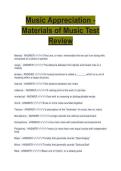 Music Appreciation Study Guide &vert; Exam Questions with Accurate Answers &vert; Complete Review Notes