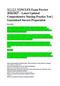 NCLEX RN Exam Preview 2026 &vert; Latest Practice Questions and Verified Answers &vert; Guaranteed Revision Material