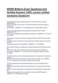 NR509 Midterm Exam Questions and Verified Answers &vert; Latest 2026 Study Guide &vert; Complete Solutions