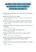 G2 PREP TEST FINAL TEST 2026&NewLine;QUESTIONS WITH CORRECT&NewLine;ANSWERS GRADED A&plus;