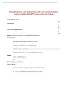 Human Relations Quiz 4 &vert; Questions and Answers with Complete Solution &vert; Spring 2026&sol;27 Update &vert; Ashworth College