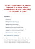 WGU C211 Global Economics for Managers OA Exam ACTUAL EXAM 2026&sol;2027 &vert; Complete Exam-Style Q&A &vert; Verified Q&A &vert; Pass Guaranteed - A&plus; Graded
