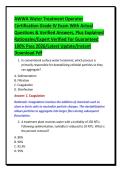AWWA Water Treatment Operator Certification Grade I&comma;II&comma;III&comma;IV & V Exam With Actual Questions & Verified Answers&comma; Plus Explained Rationales&sol;Expert Verified For Guaranteed 100&percnt; Pass 2026&sol;Latest Update&sol;Instant Download Pdf