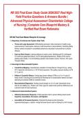 NR 302 Final Exam Study Guide 2026&sol;2027 Real High&NewLine;Yield Practice Questions & Answers Bundle &vert; &NewLine;Advanced Physical Assessment Chamberlain College &NewLine;of Nursing &vert; Complete Core Blueprint Mastery & &NewLine;Verified Real Exam Rationales
